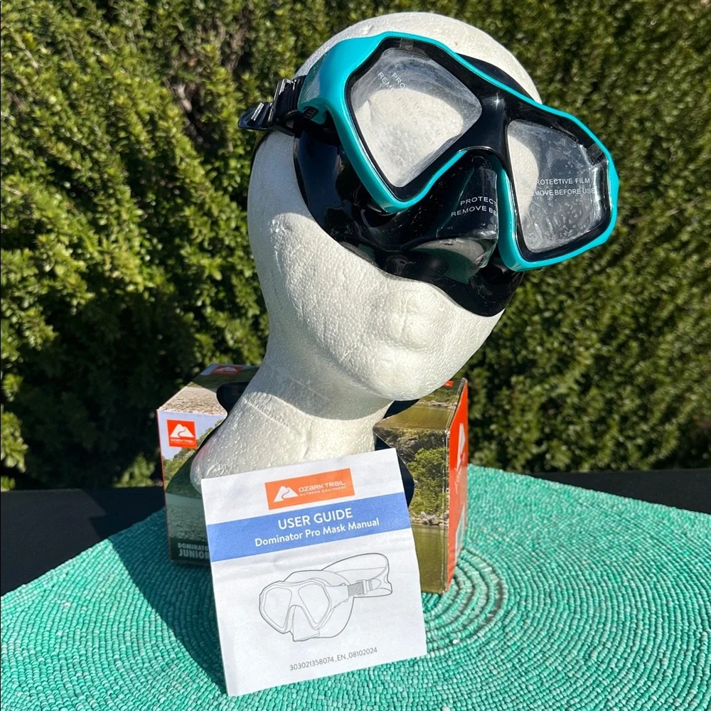 Ozark Trail Jr. Dominator ProYouth Mask teal/black-brand new-originally packaged
